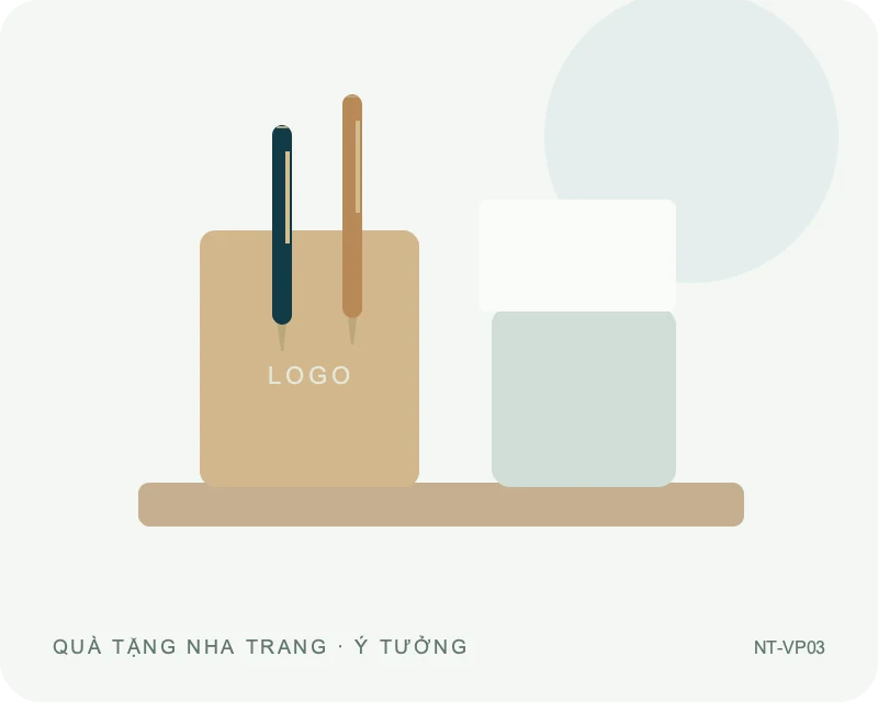 Bộ để bàn văn phòng kệ tài liệu nhỏ — minh họa mẫu quà