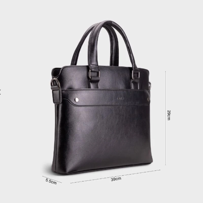 Cặp TRITA TCA17 đen có kích thước 39 × 5,5 × 29 cm